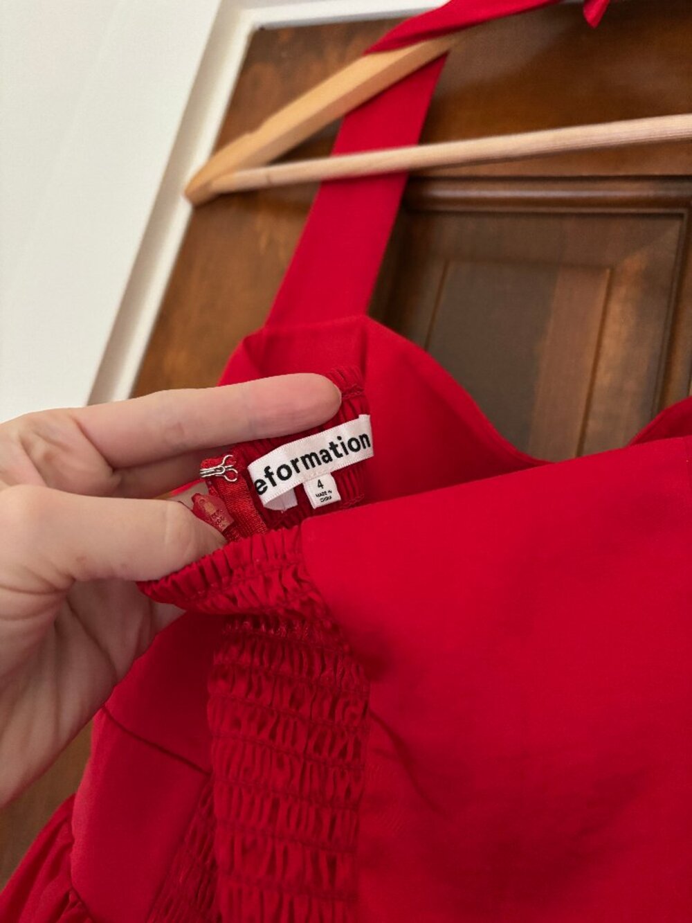 Reformation Red Halter Maxi Dress - Picture 6 of 7